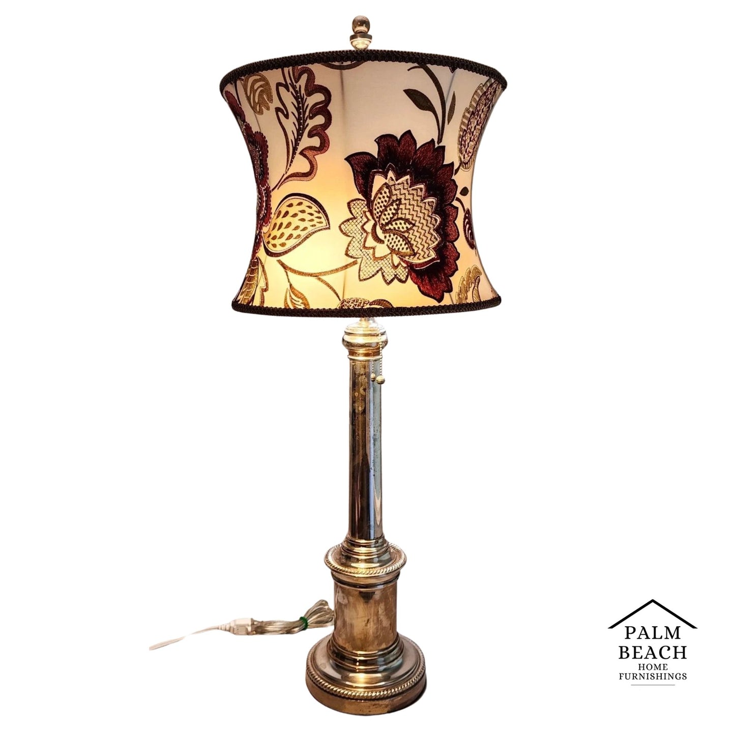 Ralph Lauren Silvered Brass Table Lamp & Shade