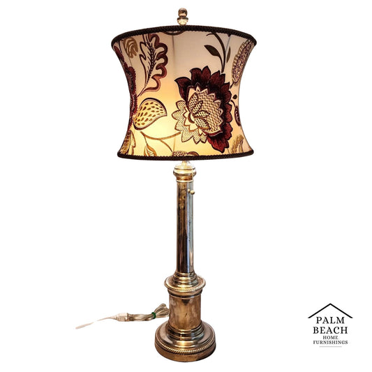 Ralph Lauren Silvered Brass Table Lamp & Shade