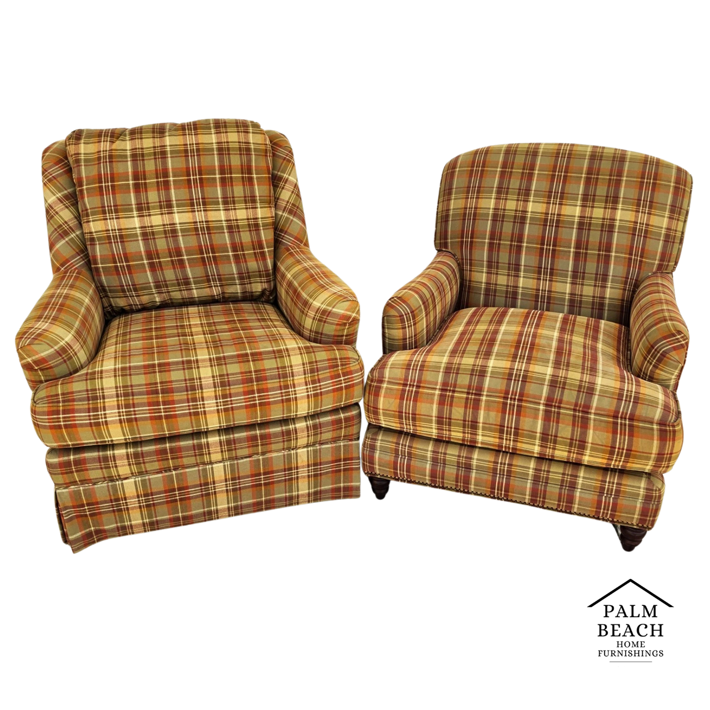 Century & Sherrill Matching English Lounge Club Chairs