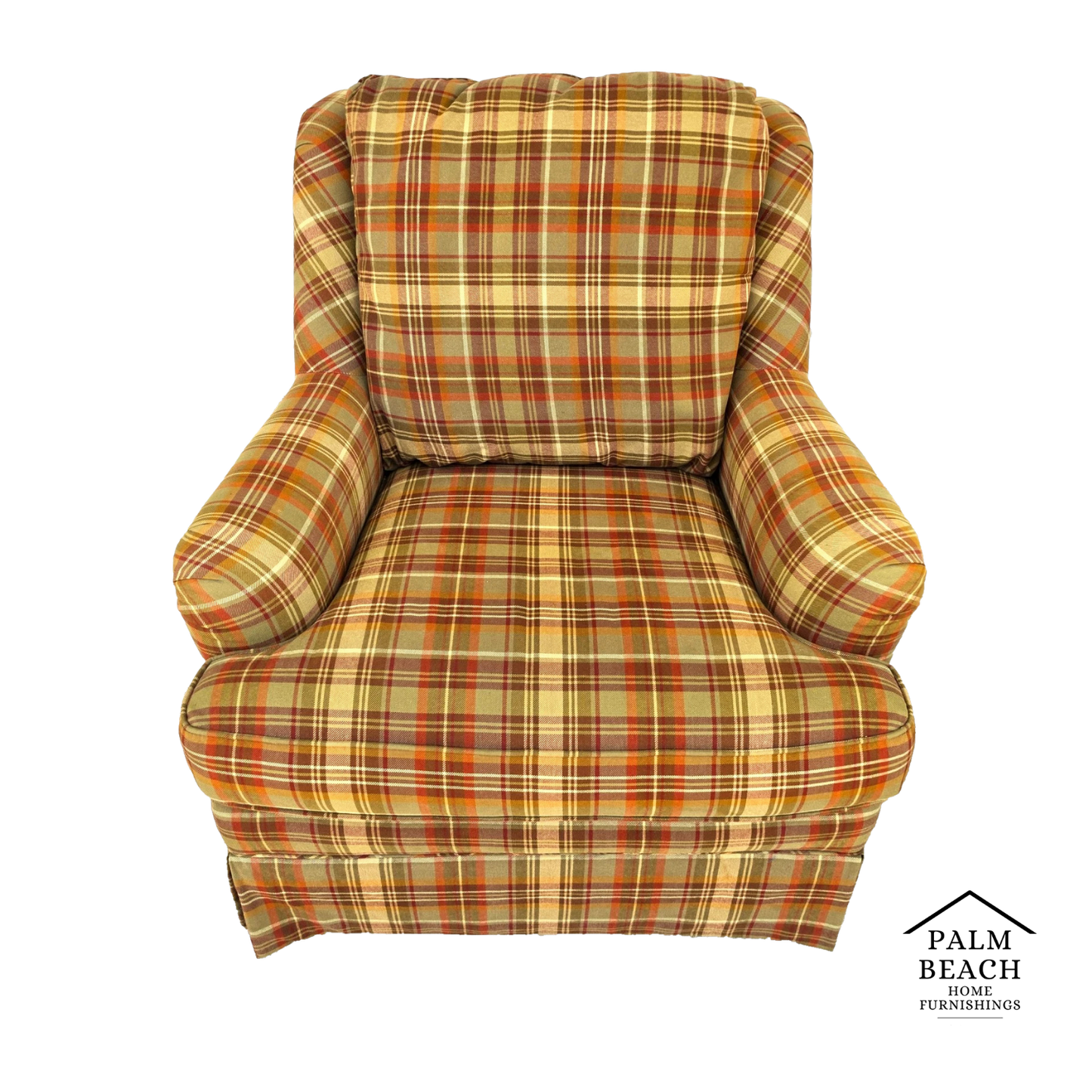 Sherrill English Country Swivel Rocker Lounge Club Chair
