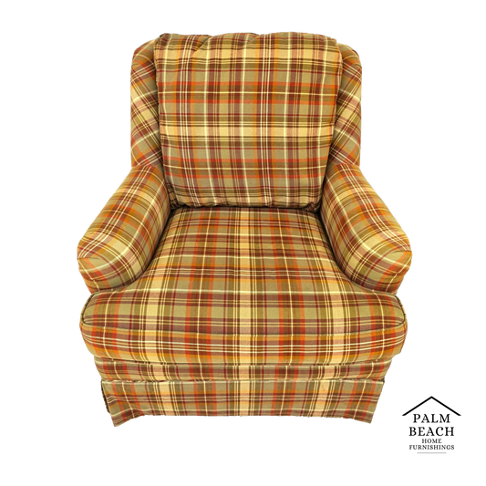 Sherrill English Country Swivel Rocker Lounge Club Chair