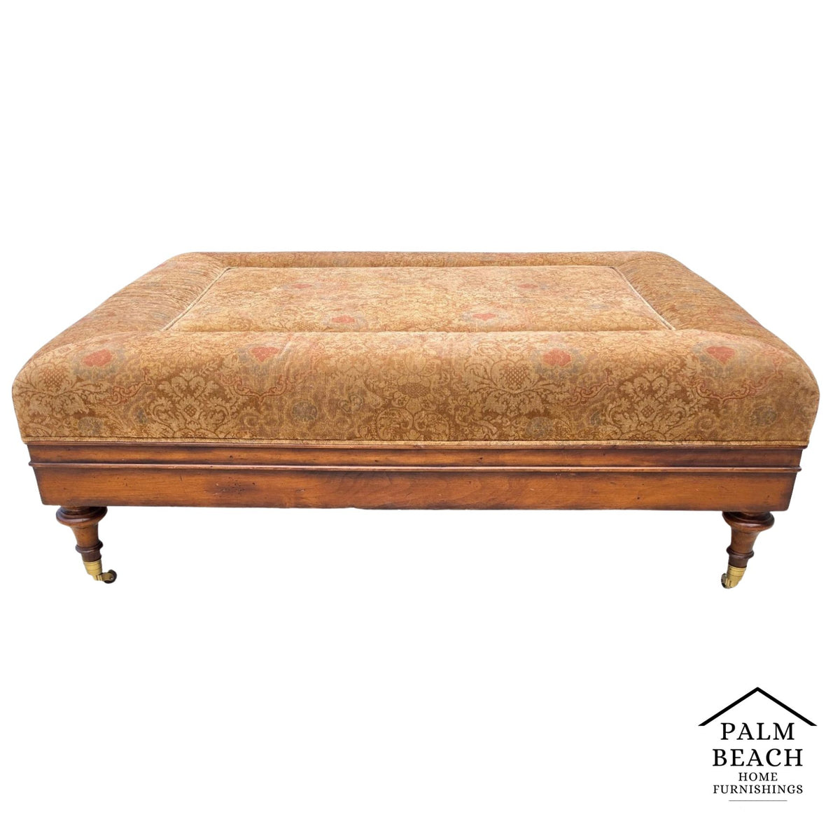 Hickory Chair Company Alex Cocktail Ottoman Coffee Table on Casters