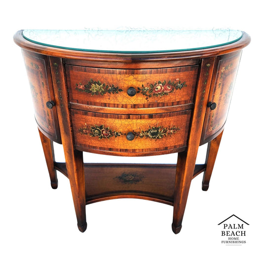 Theodore Alexander Demilune Console Table Sideboard Cabinet