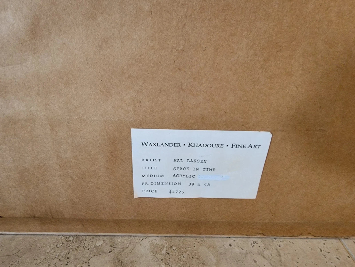 Harold E Larsen Original Painting " Space in Time "