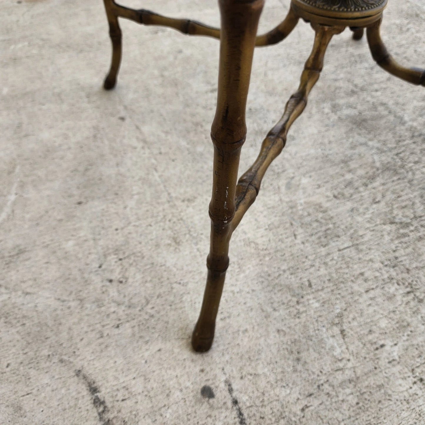 Bagues Style Faux Bamboo End Table 1960s