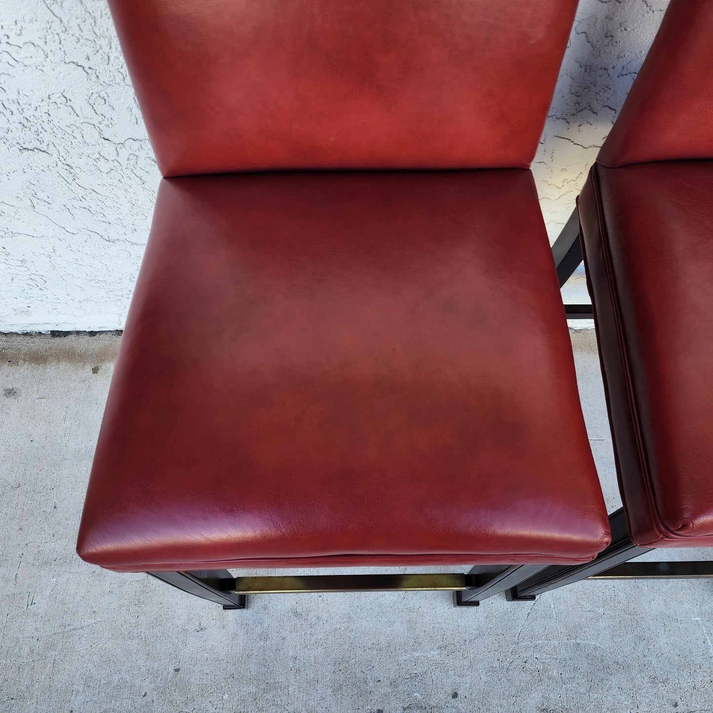 Designer Leather Barstools by Joseph Pubillones Interiors