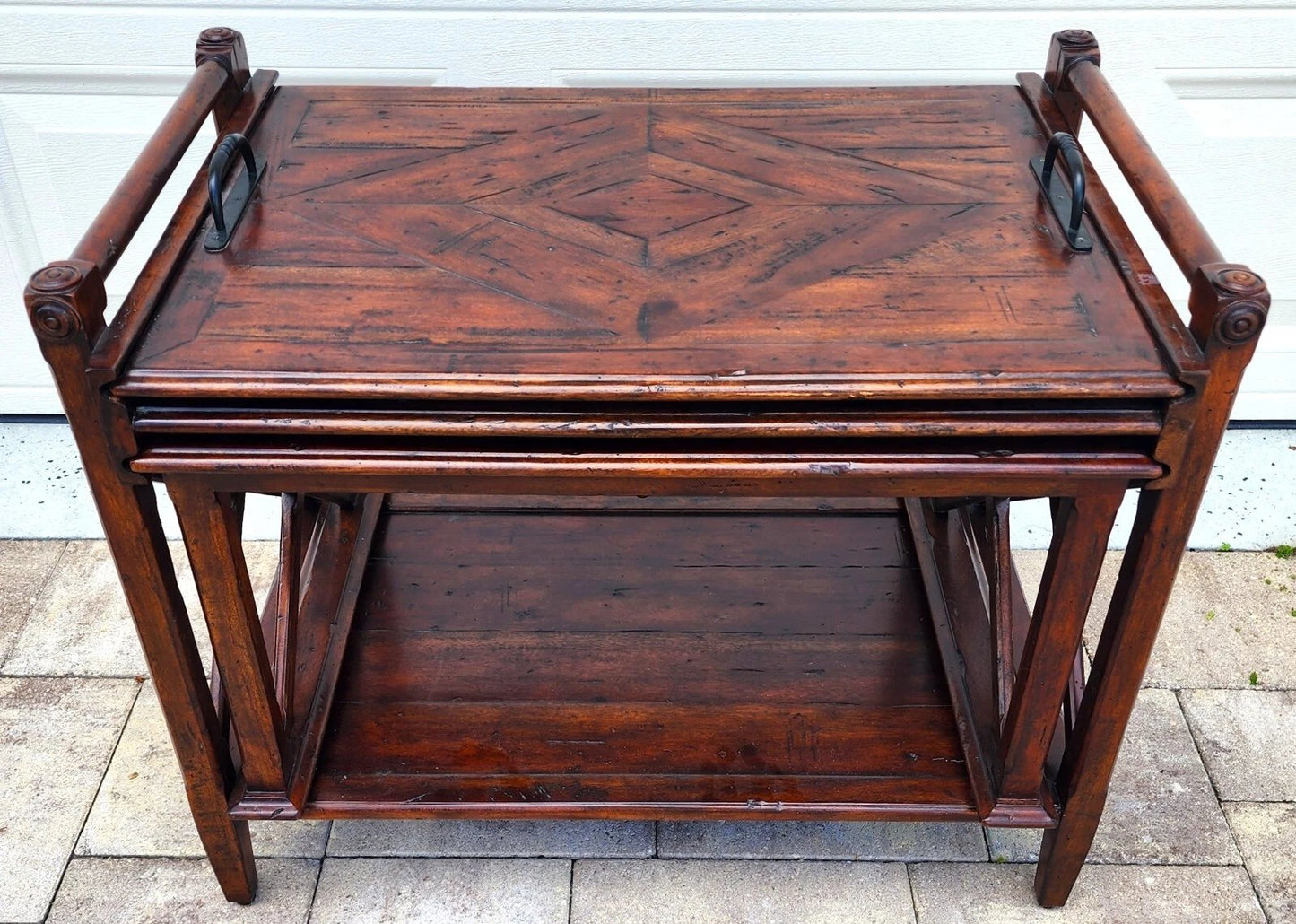 Theodore Alexander Bromwich Nesting Side Table with Serving Tray