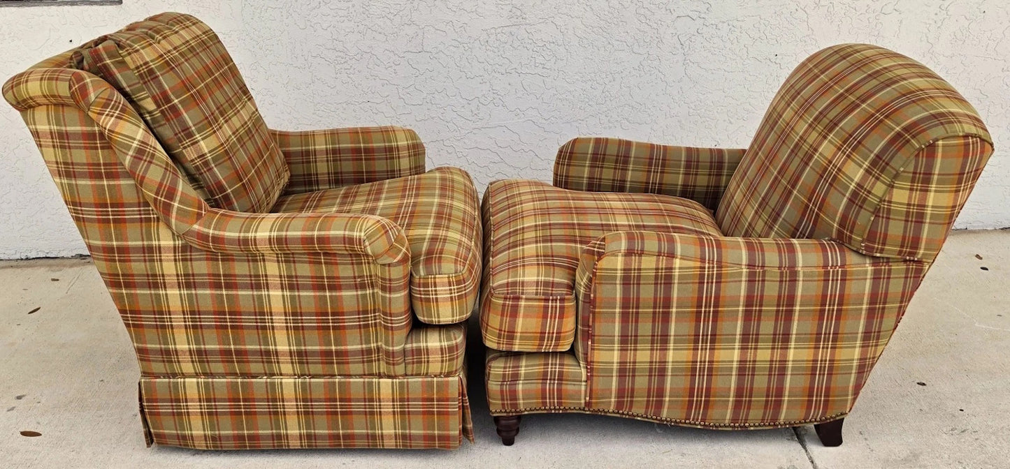 Century & Sherrill Matching English Lounge Club Chairs