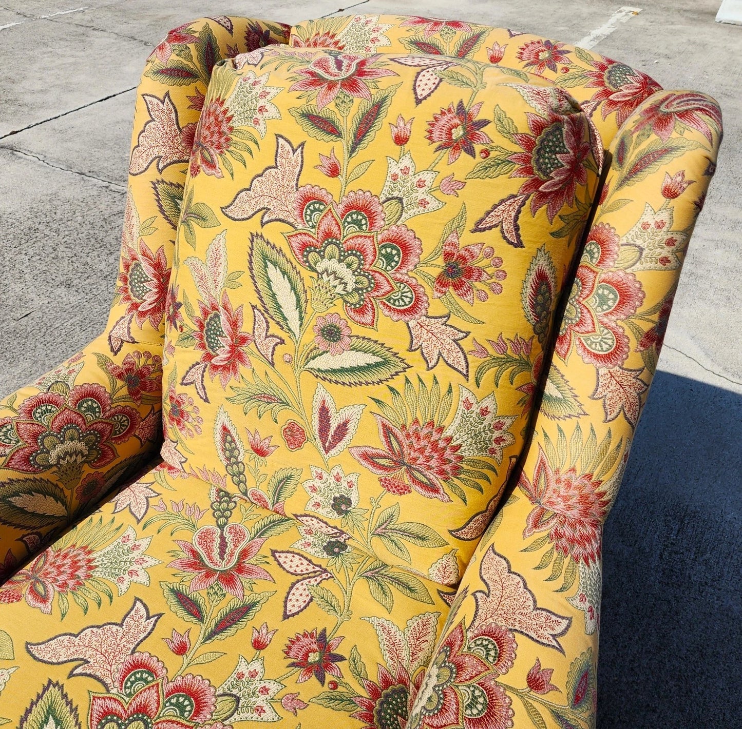 Taylor King Wingback Lounge Chairs & Ottomans Pair