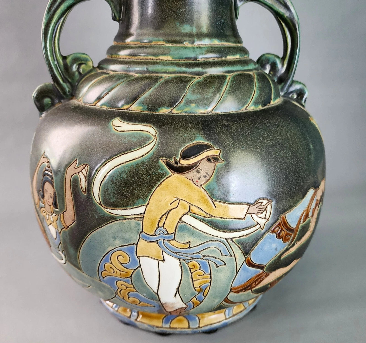 Bien Hoa Ceramic Vase Vietnam Asian 20th Century Large 22 in