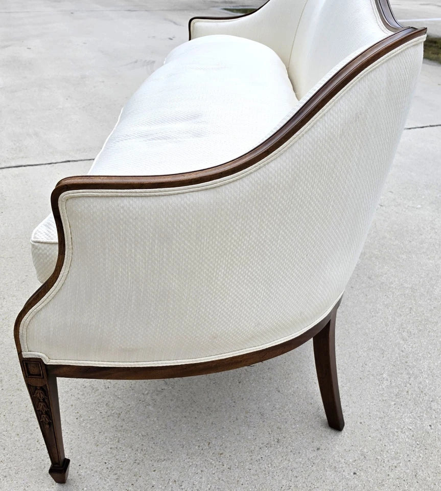 Antique Mahogany Serpentine Hepplewhite Style Sofa