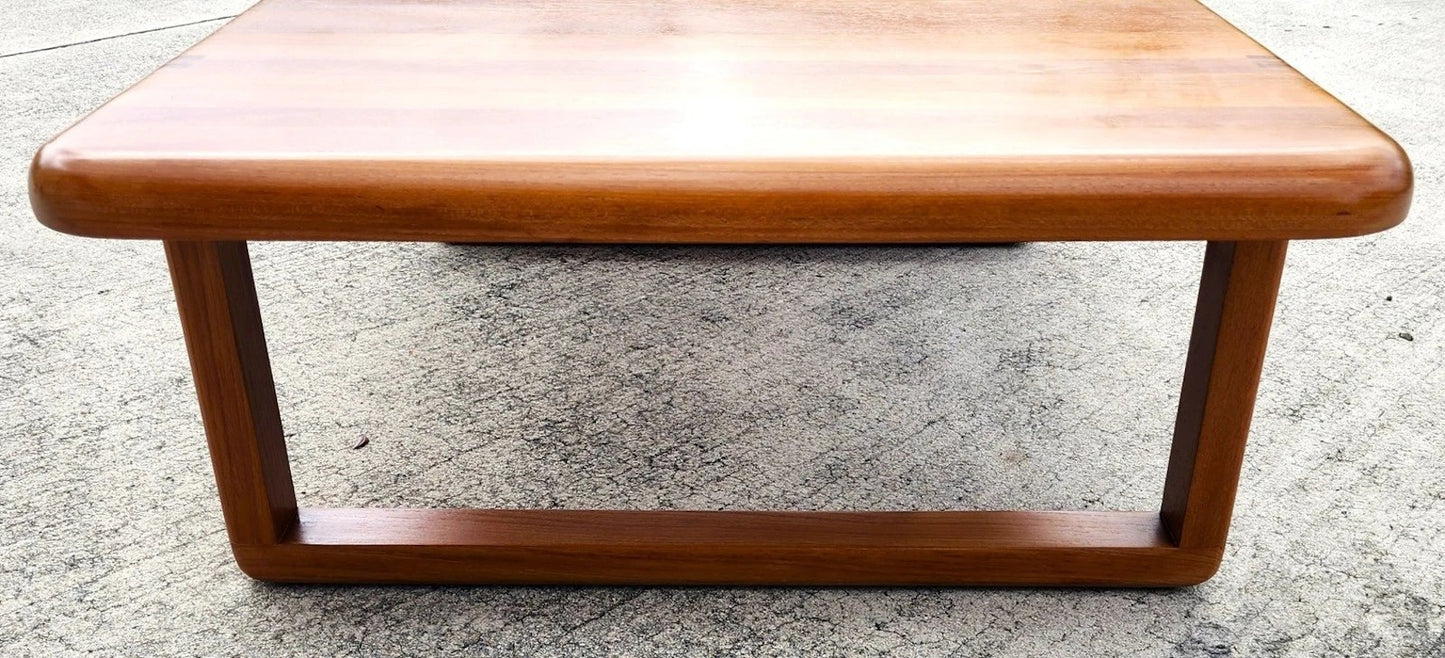 Danish Solid Teak Coffee Table By Niels Bach for Randers Möbel, 1960