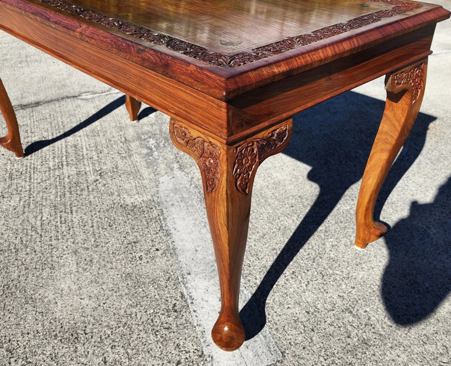 Mid Century Anglo Indian Walnut Coffee Table
