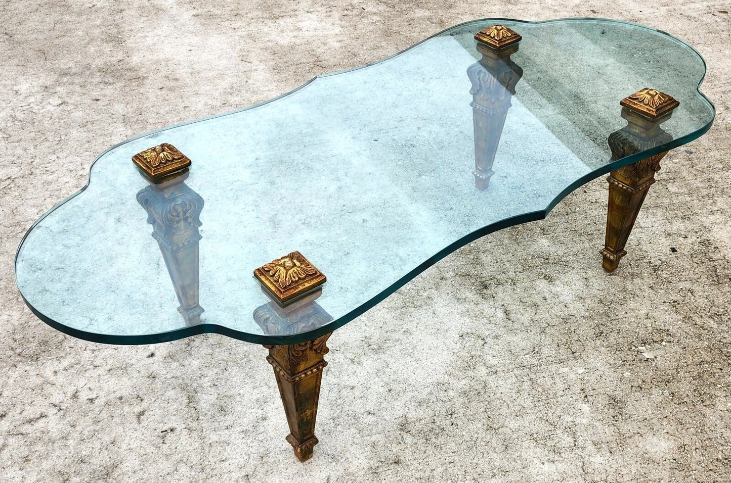 FRANCISCO HURTADO Style Glass Coffee Cocktail Table