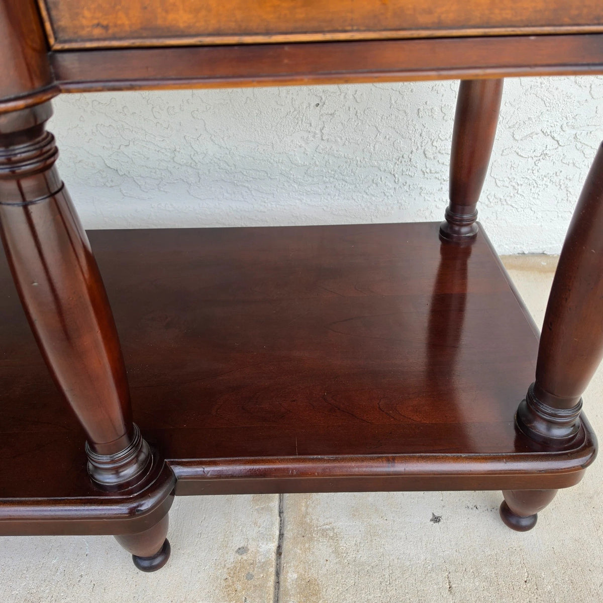 Baker Furniture Italian Provincial Mahogany Burl Wood Sideboard Buffet