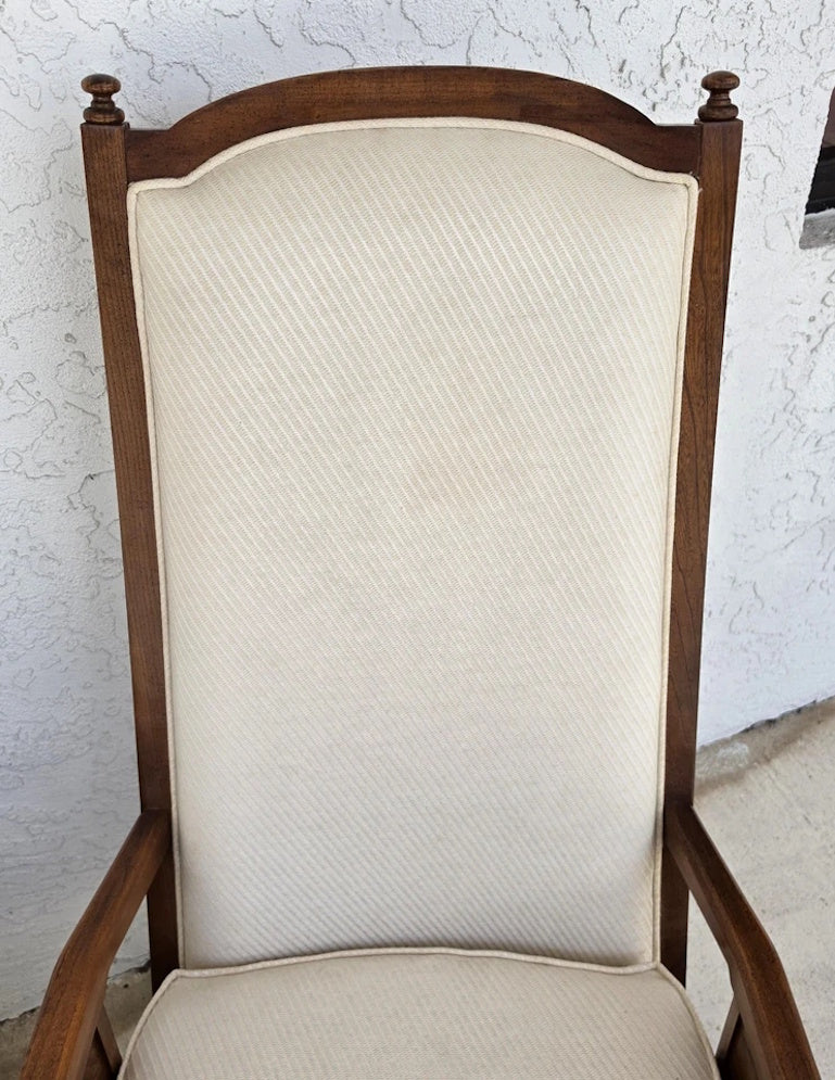 Vintage 1960s Italian Hollywood Regency High Back Lounge Armchairs Pair