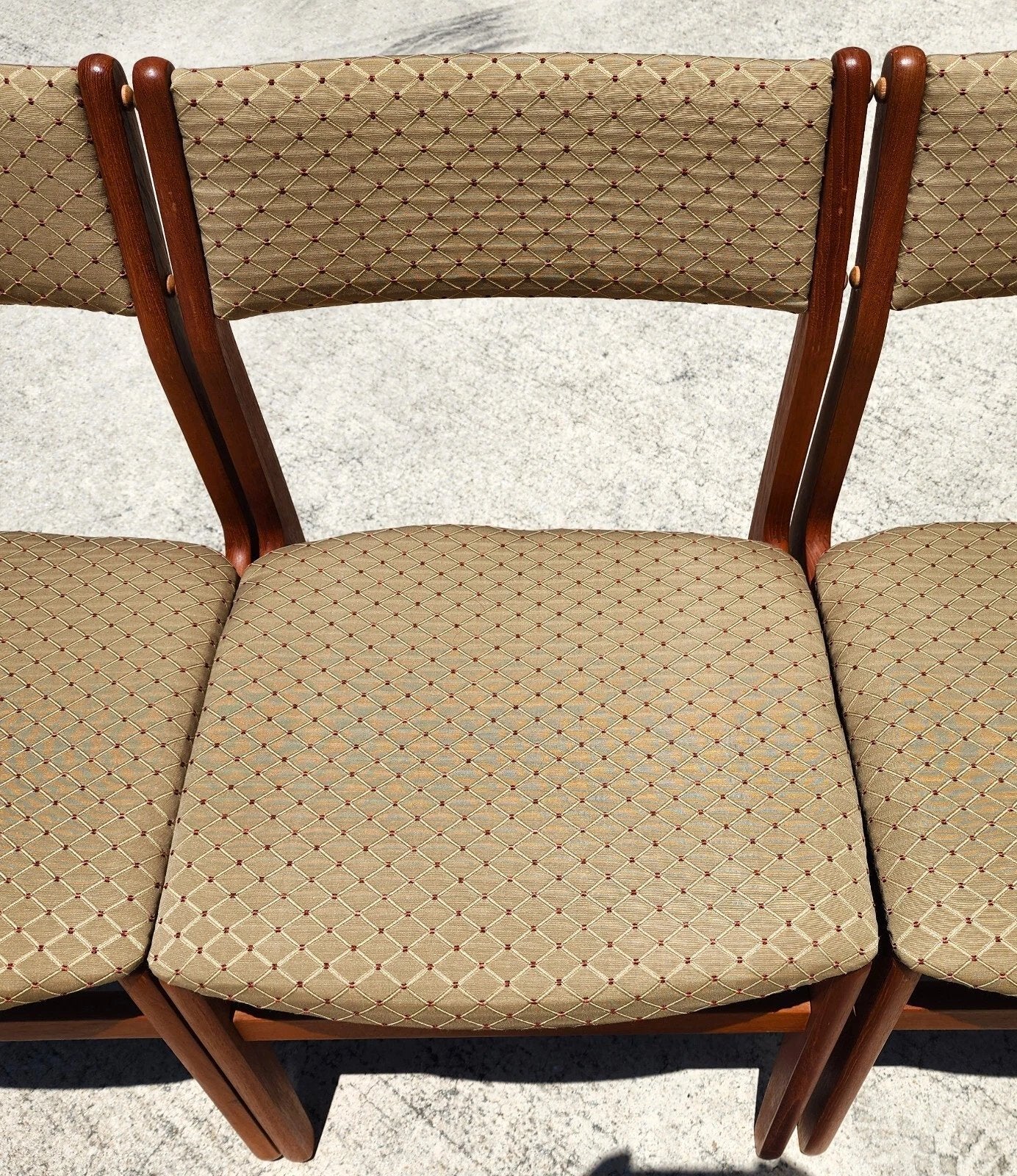 MCM D Scan Teak Dining Chairs New Upholstery Danish Modern Set of 6