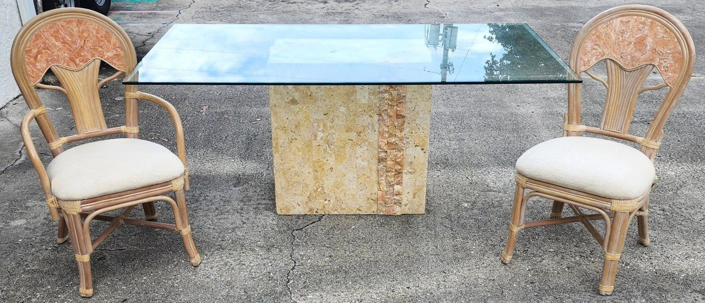 Maitland Smith Style Tessellated Stone Dining Table
