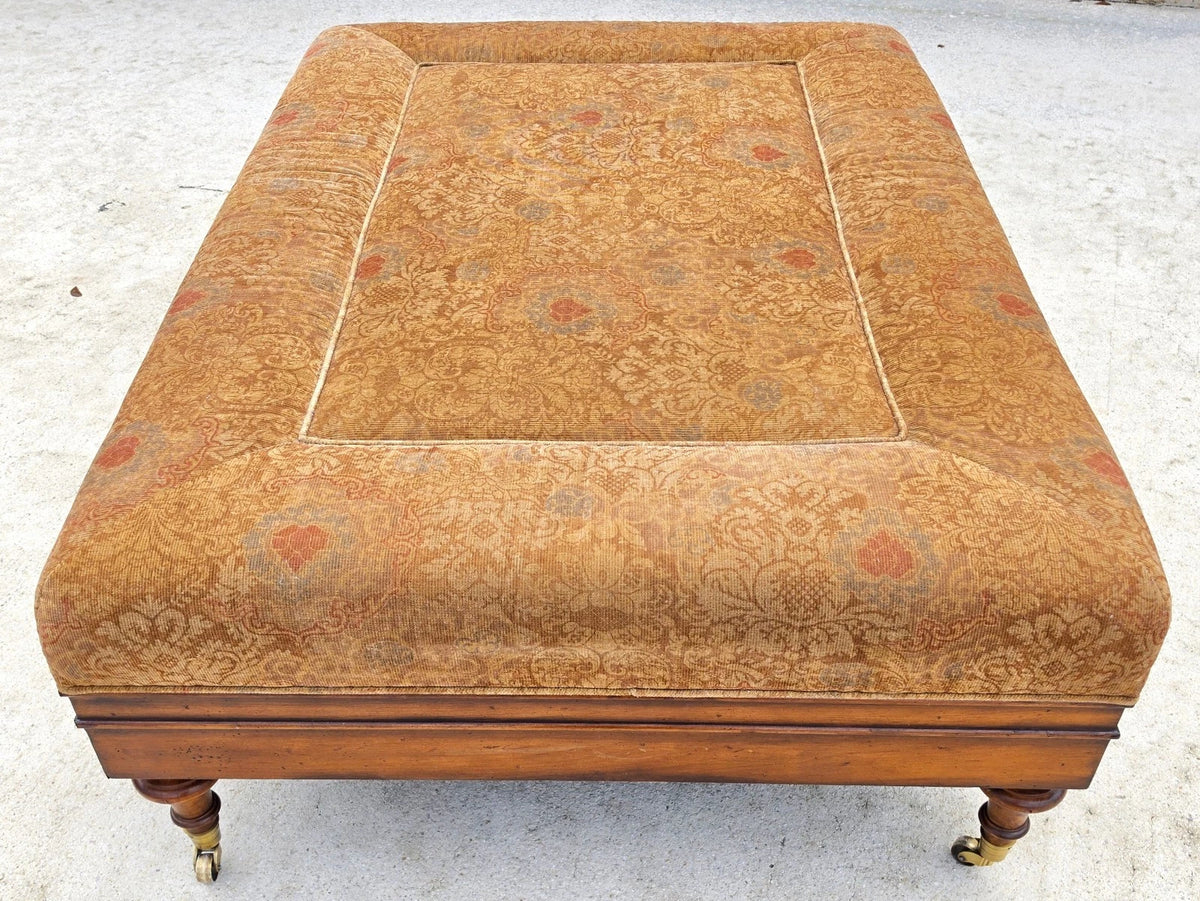 Hickory Chair Company Alex Cocktail Ottoman Coffee Table on Casters