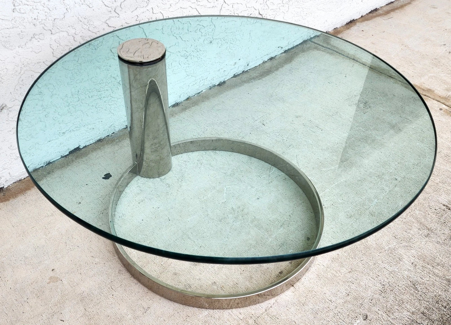 MCM Chrome Coffee Table by Leon Rosen for Pace 1970s