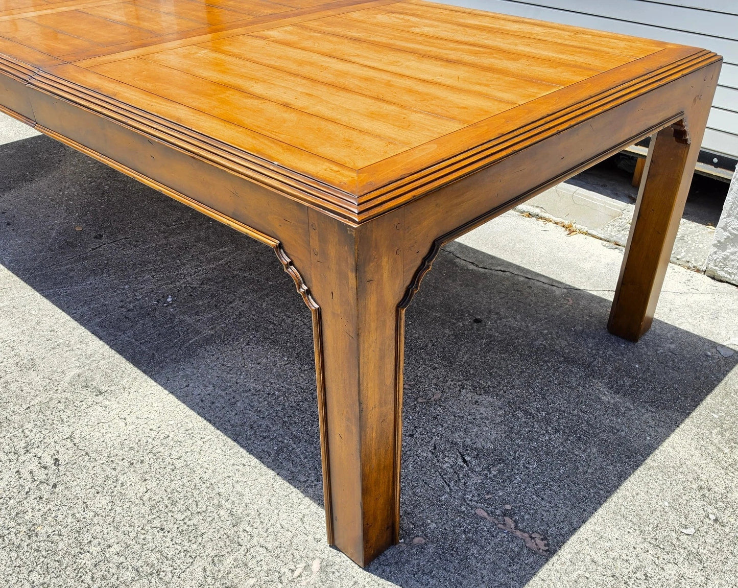Century Furniture Rustic French Country Maple Parsons Dining Table Expandable