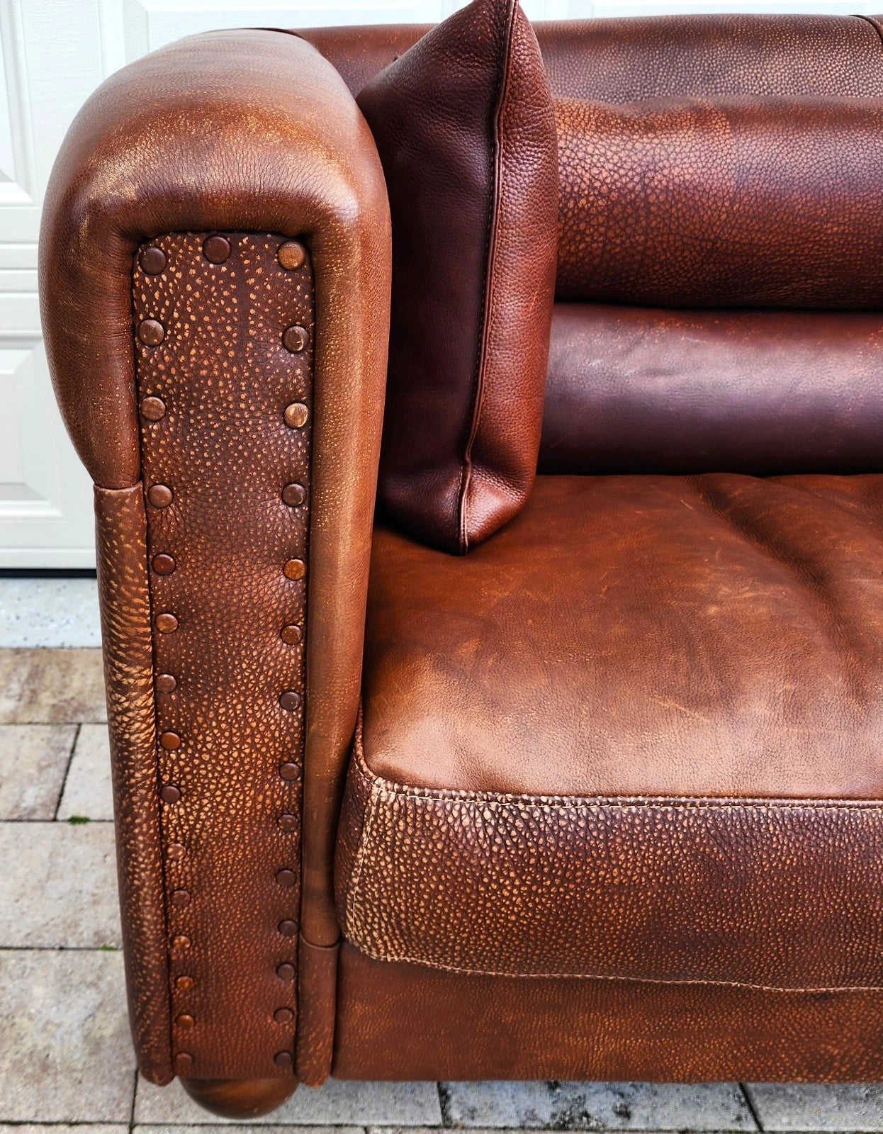 Italian Leather Sofa by Baxter of Italy