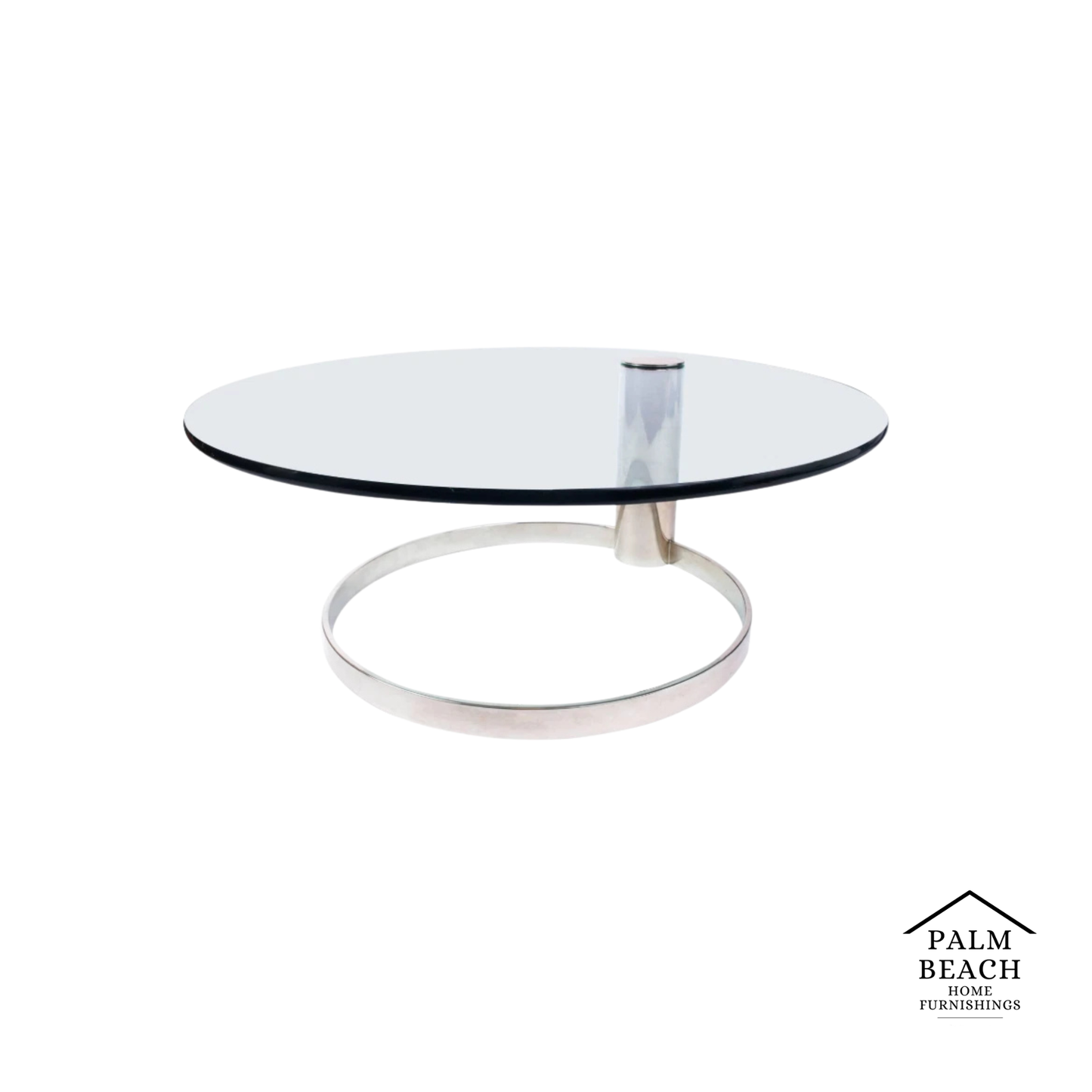 MCM Chrome Coffee Table by Leon Rosen for Pace 1970s