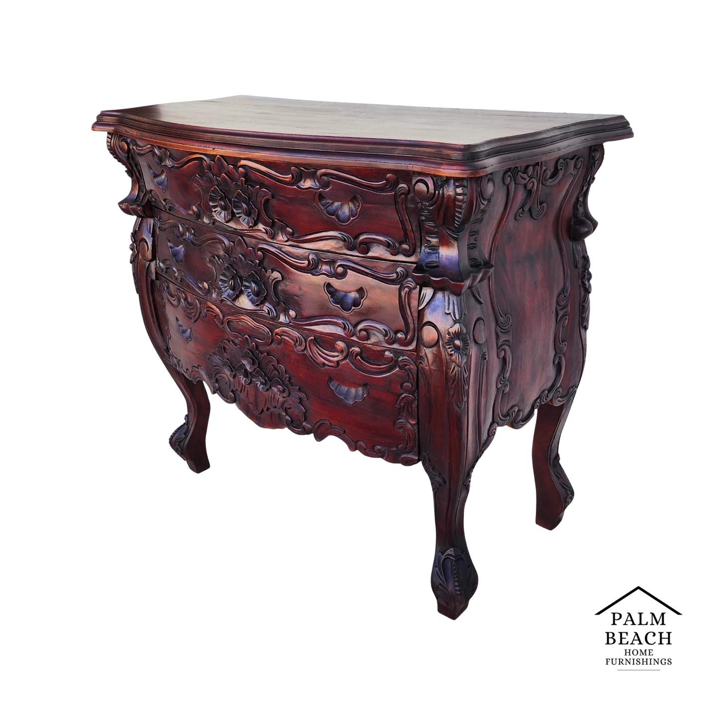 Vintage French Commode Bombe Chest Dresser