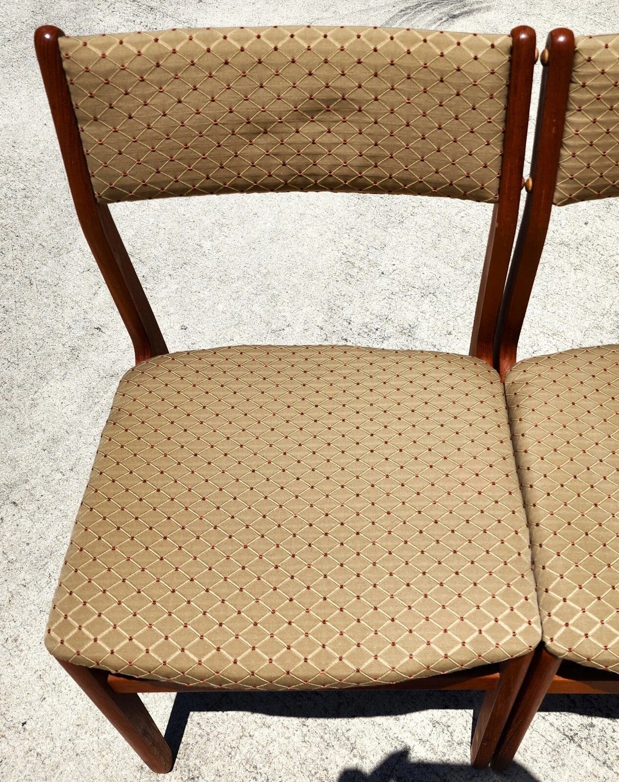 MCM D Scan Teak Dining Chairs New Upholstery Danish Modern Set of 6