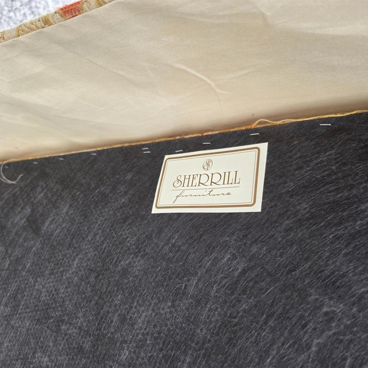 Sherrill Damask Jacquard Tapestry Cotton Rolling Ottoman