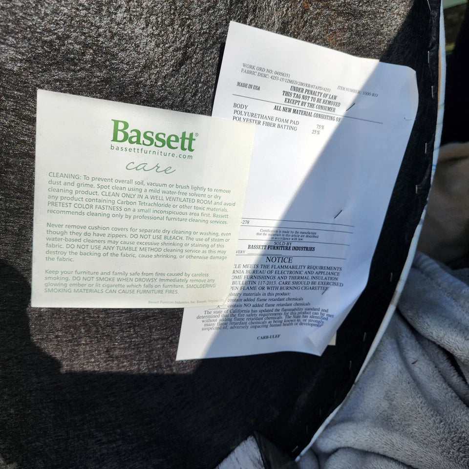 Bassett Round Cotton Ottoman