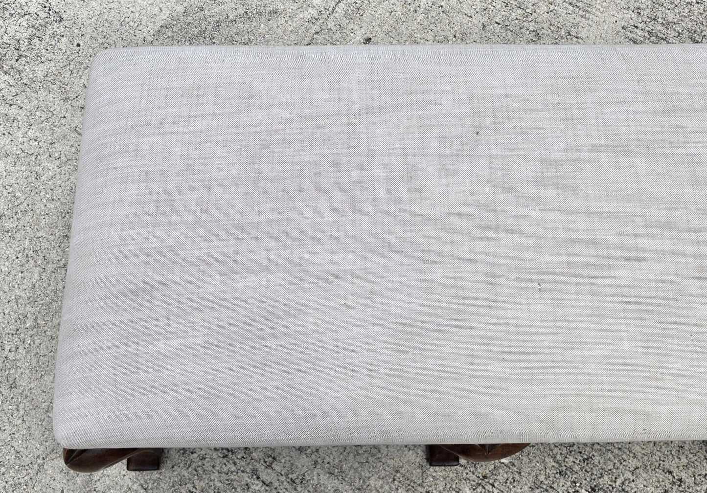 Jerry Pair Queen Anne Linen Walnut Califia Bench
