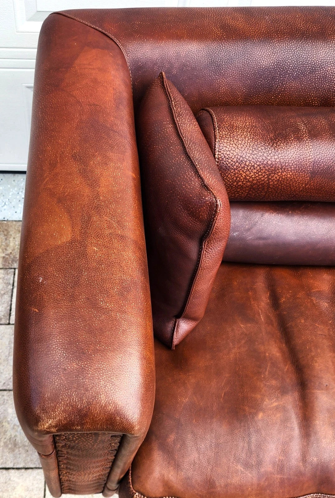 Italian Leather Sofa by Baxter of Italy