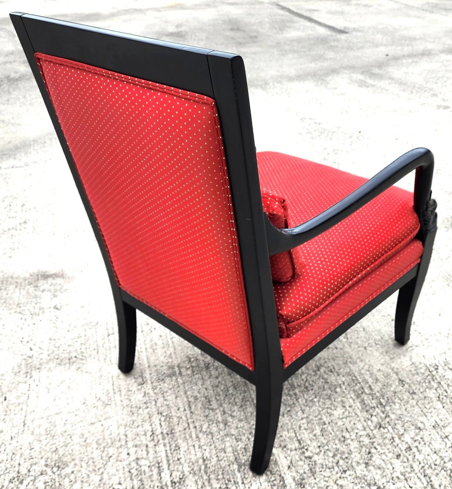 Ethan Allen French Empire Dolphin Armchair