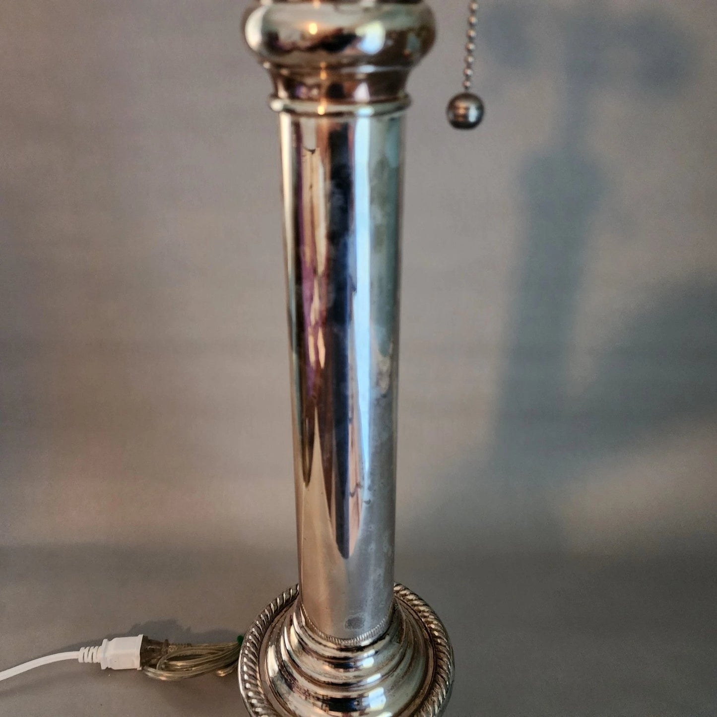 Ralph Lauren Silvered Brass Table Lamp & Shade