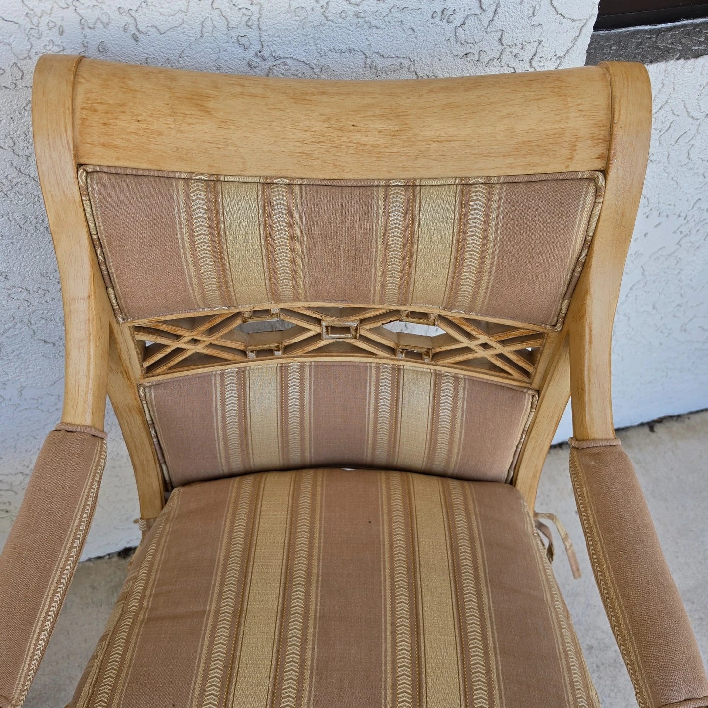 Century Furniture Regency Cane Seat Armchairs Pair
