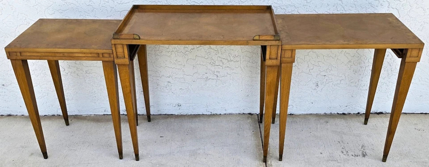 1960s Mid Century Modern Walnut Nesting Tables From Heirloom Weiman Collection