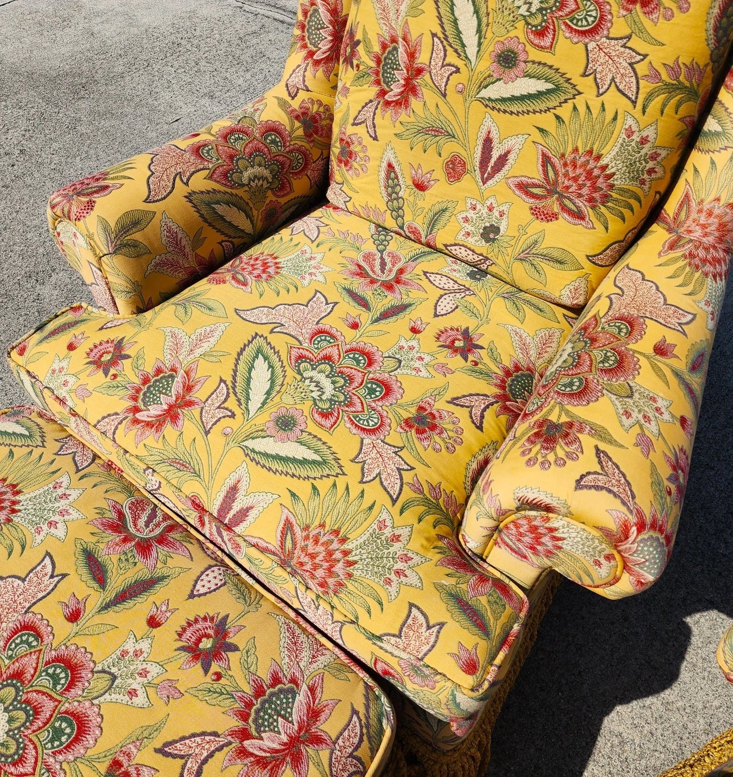 Taylor King Wingback Lounge Chairs & Ottomans Pair