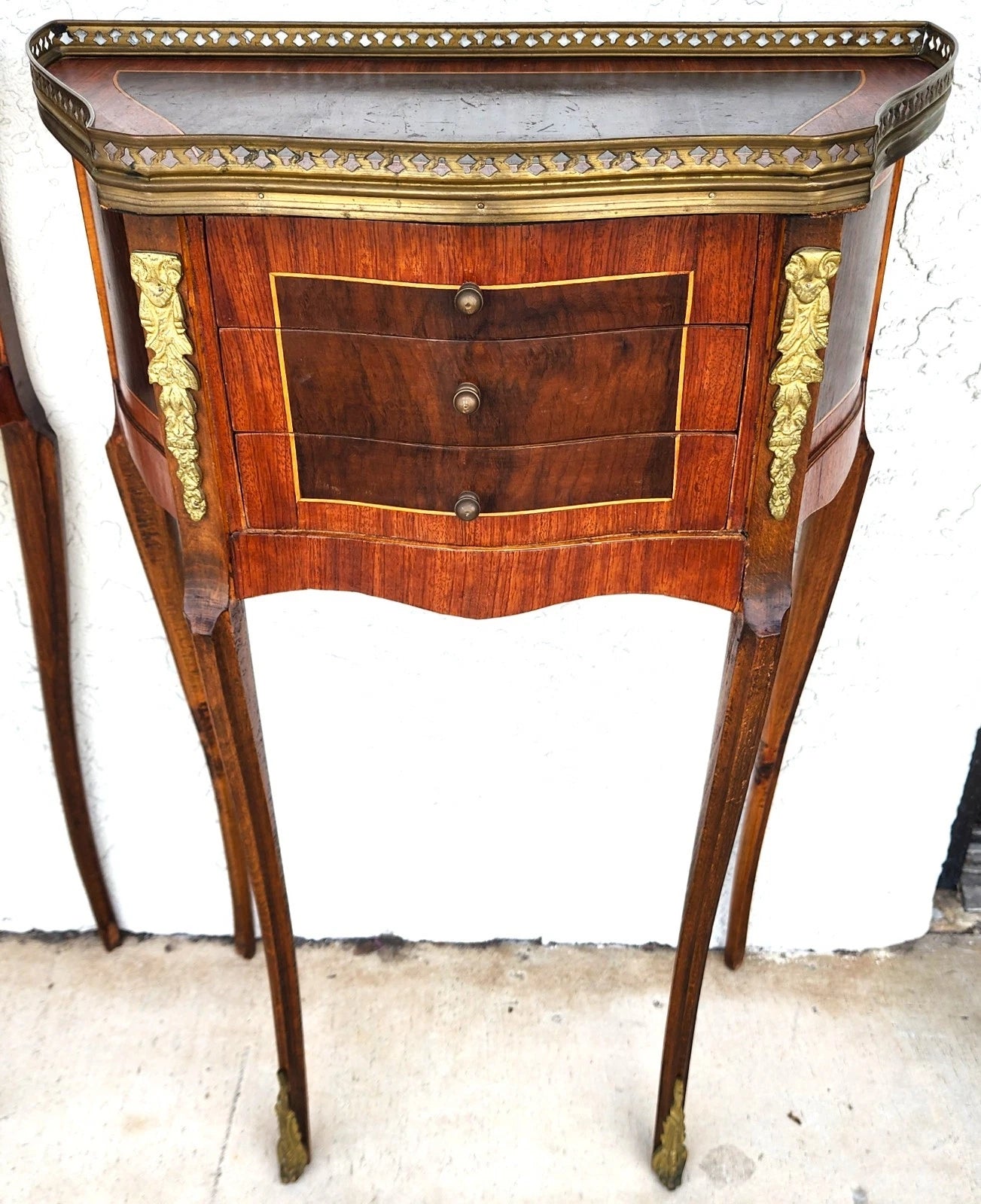 French Louis XV Bedside Tables Nightstands A Pair
