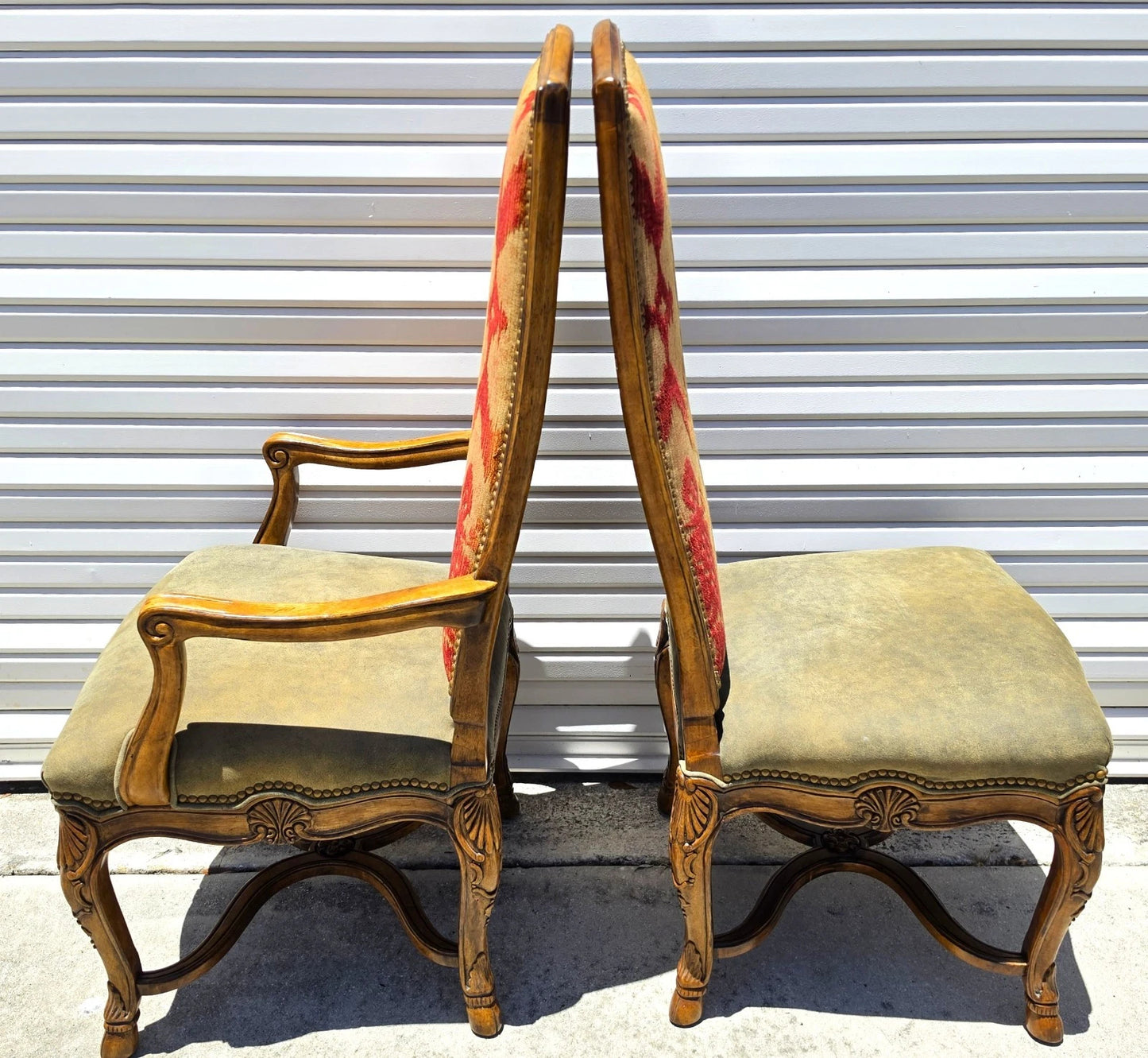Century Furniture French Dining Chairs Leather Seats Set of 8