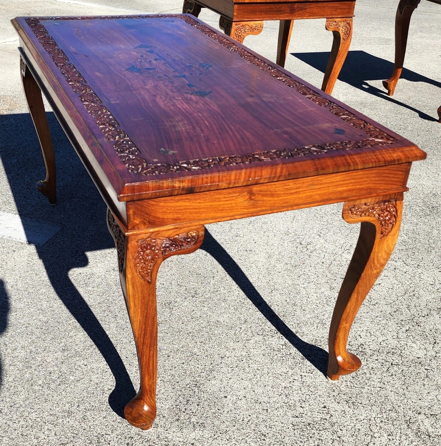 Mid Century Anglo Indian Walnut Coffee Table