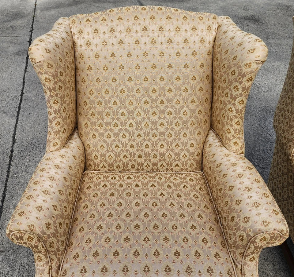 Ethan Allen Wingback Chairs Pair