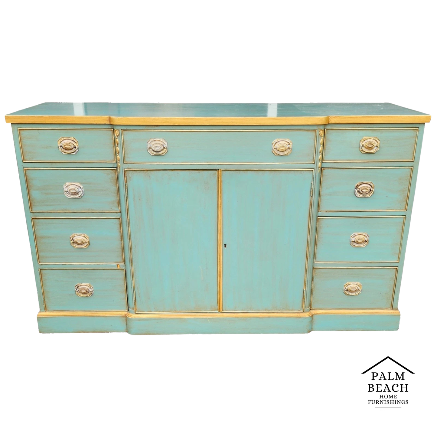 Antique IRWIN French Country Buffet Sideboard Bar Rolling