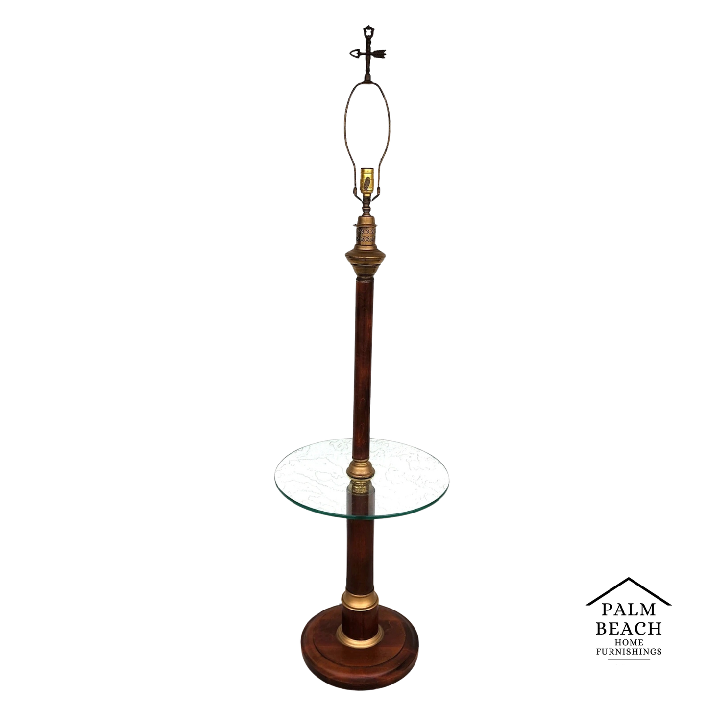 Vintage Floor Lamp with Table