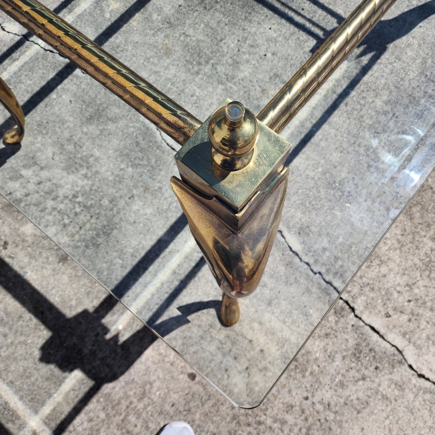 La Barge Brass Dining Table Desk 1970s