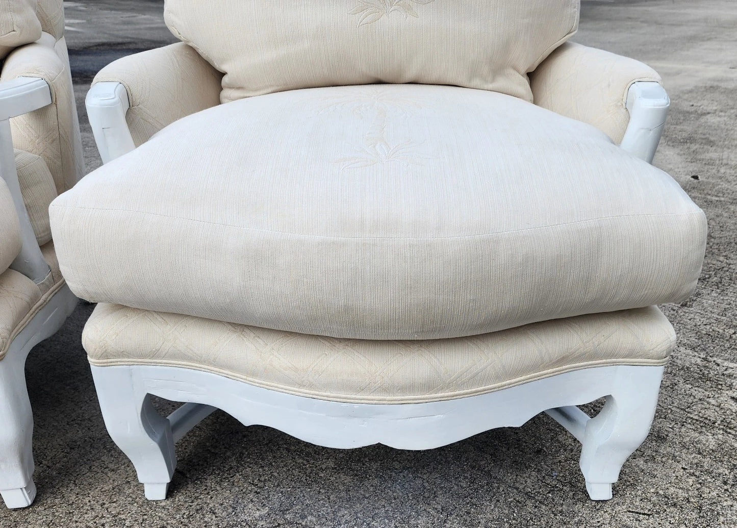 A. Rudin Palm Beach Regency Lounge Chairs Pair