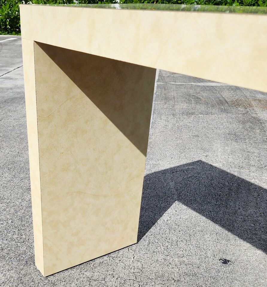 MCM Post Modern Console Table 1970s Waterfall Huge 84"