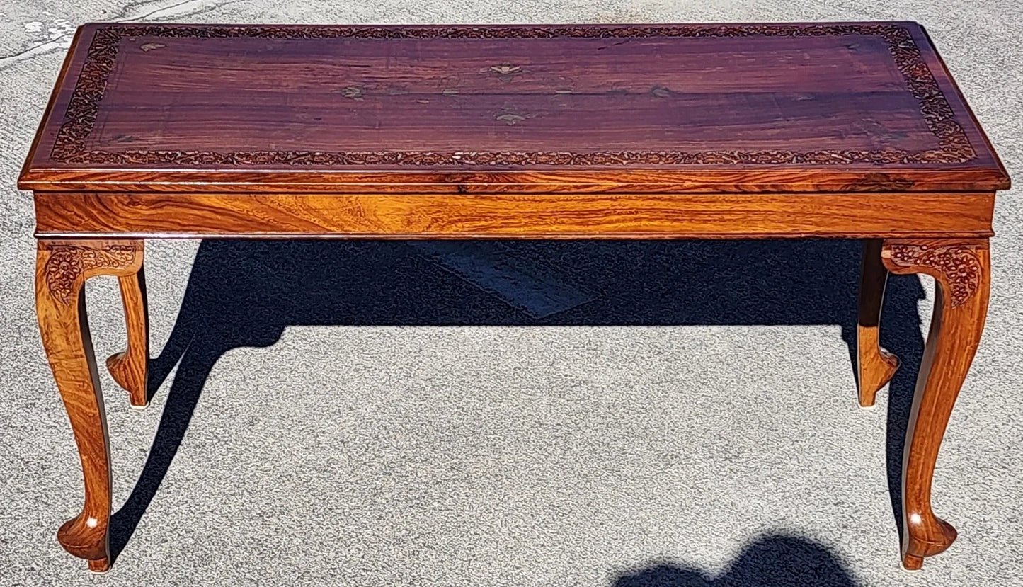 Mid Century Anglo Indian Walnut Coffee Table