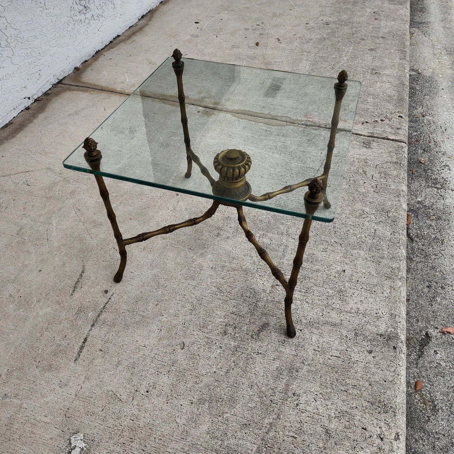 Bagues Style Faux Bamboo End Table 1960s