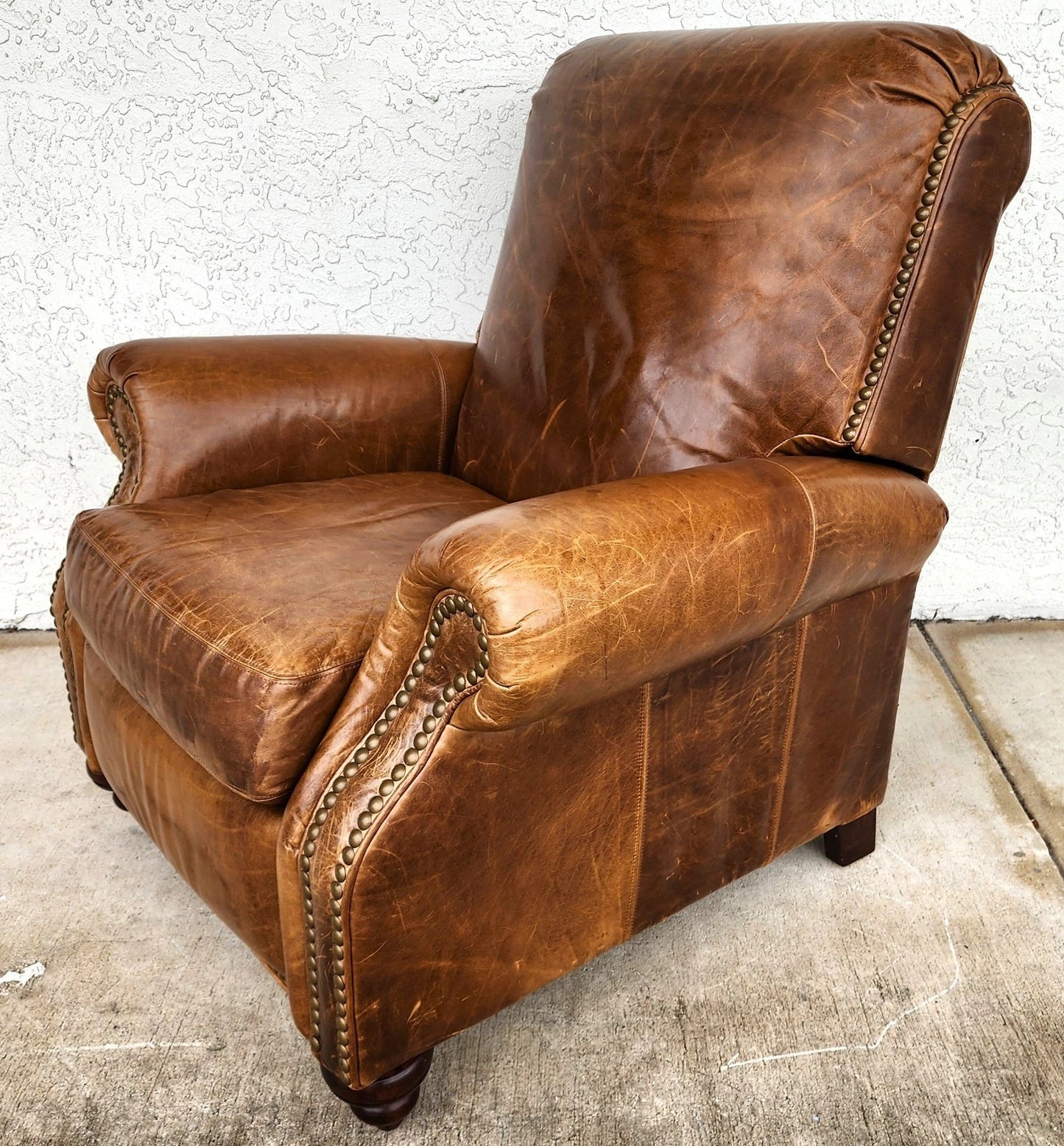 Vintage Barcalounger Leather Recliner Classic
